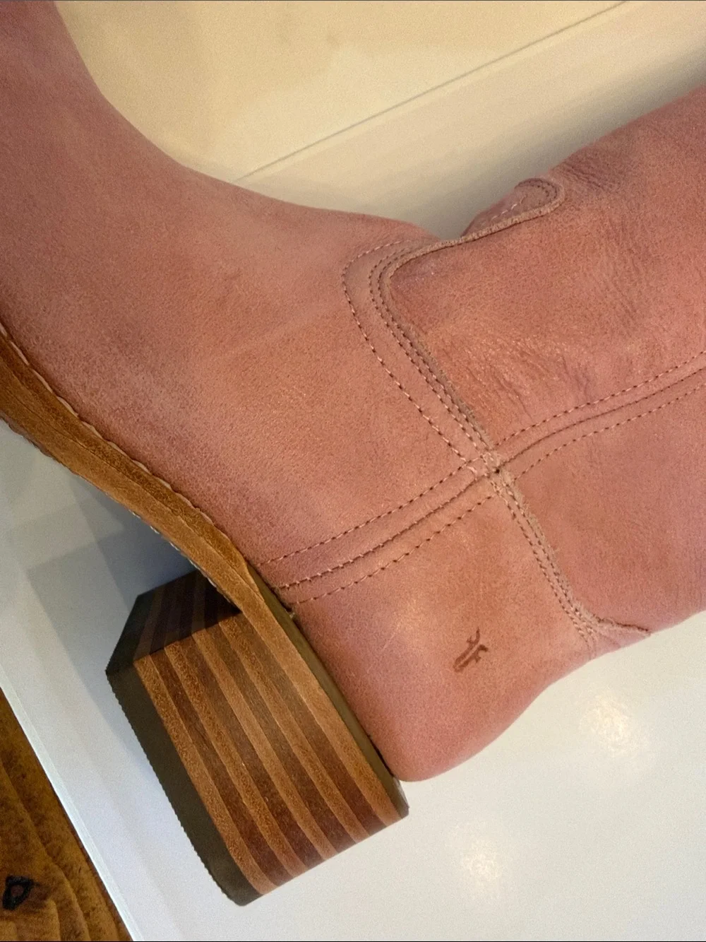 NEW FRYE Campus 14L Boots in Pink Sz: 9.5 Genuine Leather Tall Boots $498